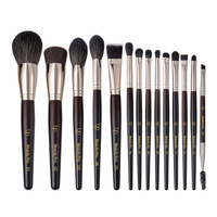 Brown DeLuxe Zestaw 14 Luksusowych Pędzli do Makijażu