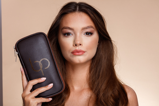 Brown DeLuxe Zestaw 14 Luksusowych i Profesjonalnych Pędzli do Makijażu w Etui